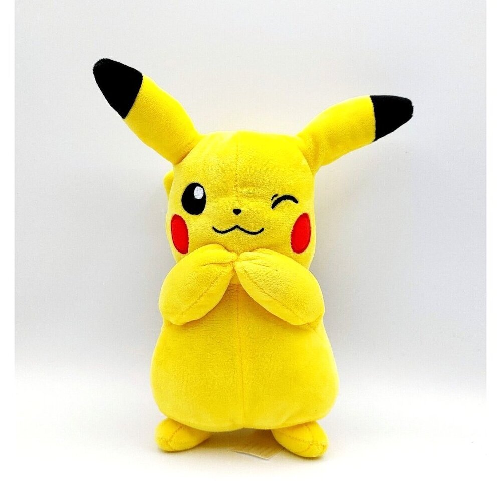 Nintendo Pokémon Winking Pikachu Plush Yellow 9” 2022 Stuffed Toy